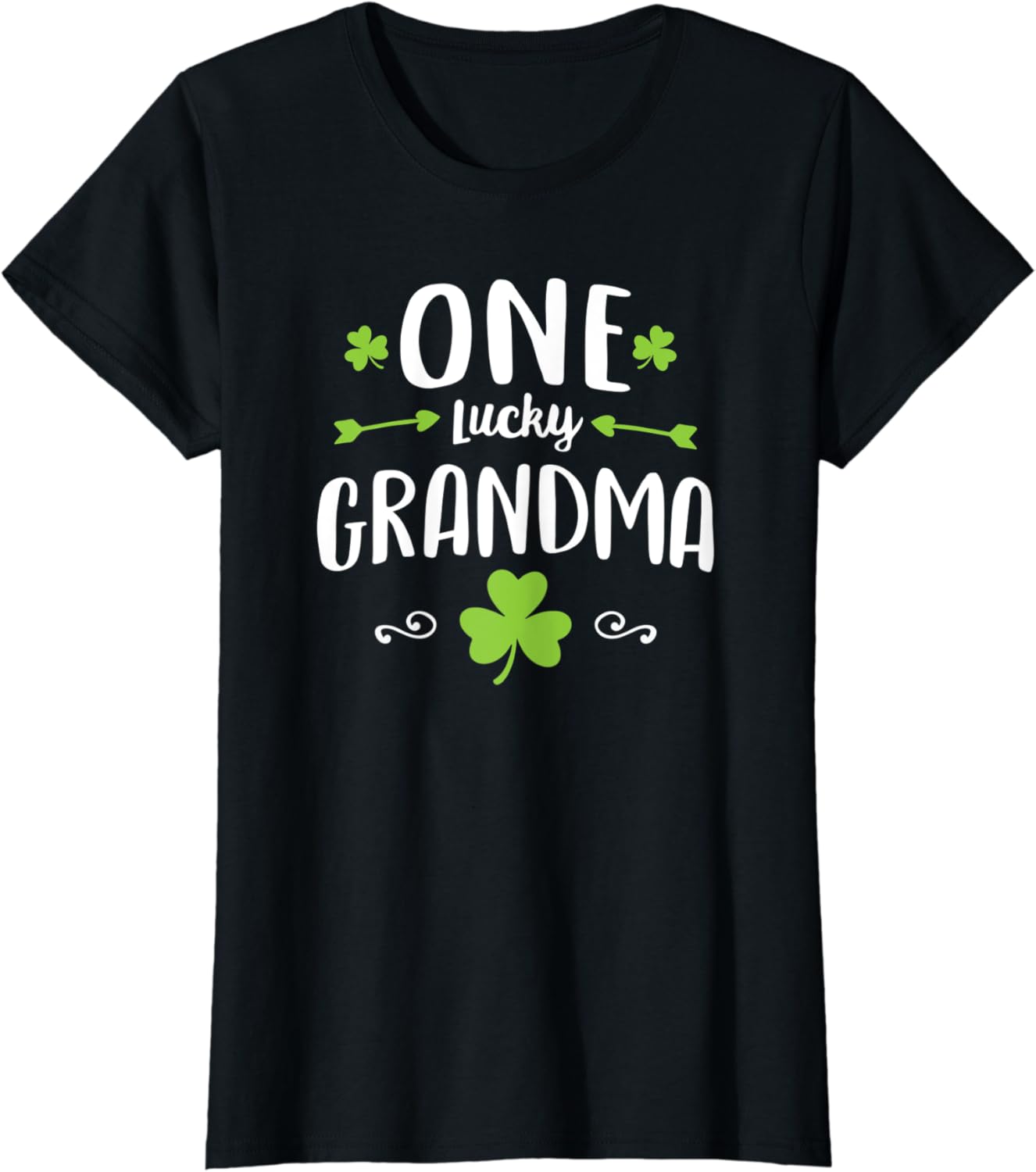 Womens One Lucky Grandma Shirt Shamrock Grandmother St